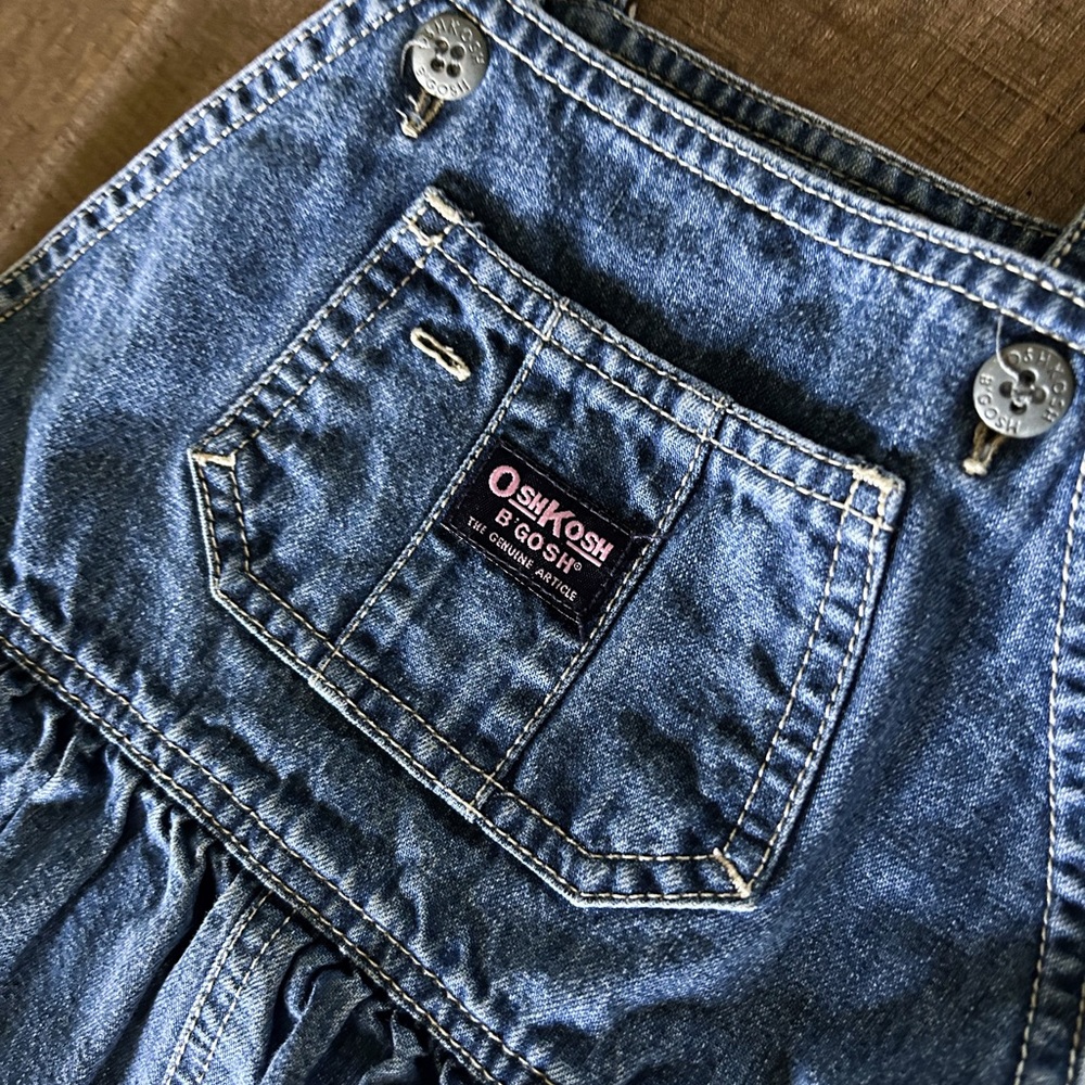 Denim Overall dress Toddler Size 4t - Picture 2 of 4